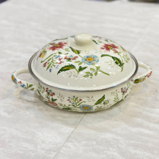 ماهیتابه لعابی طرح گلبهار
