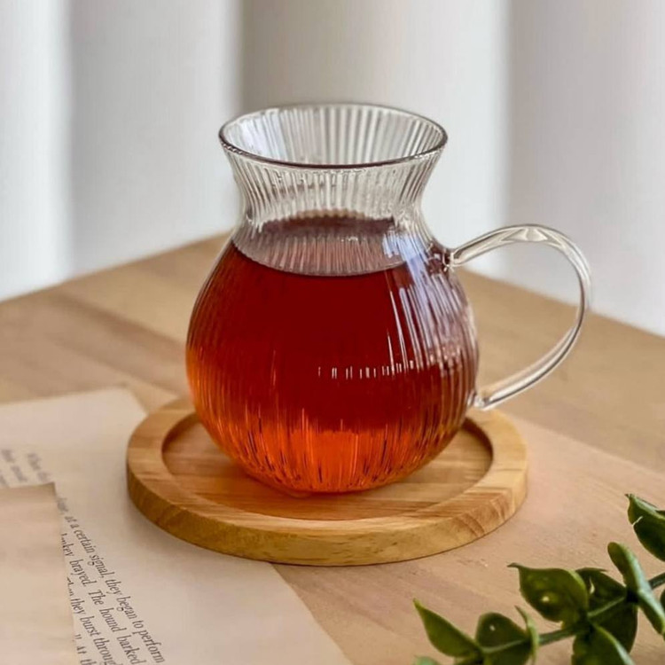 استکان خمره ایی شیار دار در بسته 6عددی
