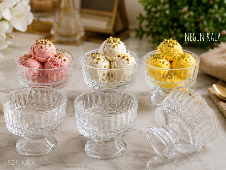 بستنی خوری پایه کوتاه برند DELI GLASS