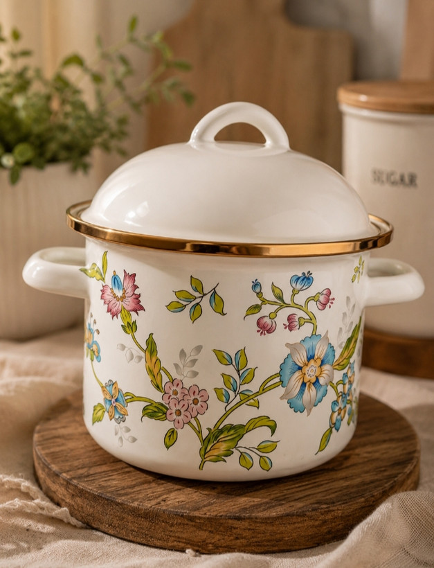 ظرف روغن لعابی طرح گلبهار ظرفیت 1/5لیتر