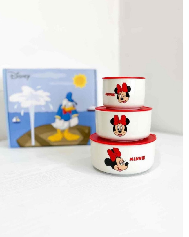 ظروف نگهدارنده سه تیکه سرامیکی/ برند دیزنی