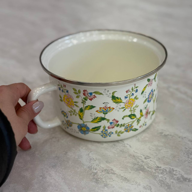 ظرف روغن لعابی طرح گلبهار ظرفیت یک لیتر