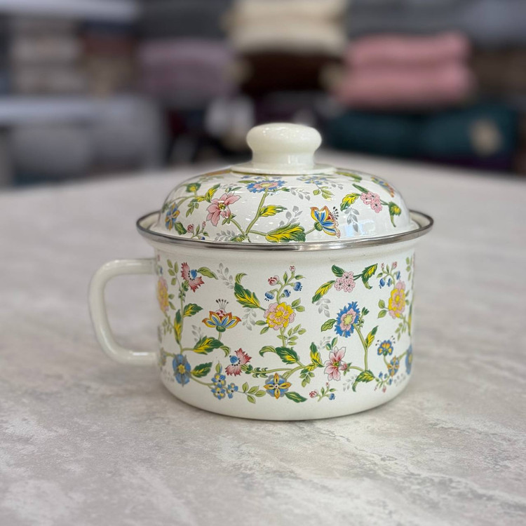 ظرف روغن لعابی طرح گلبهار ظرفیت یک لیتر
